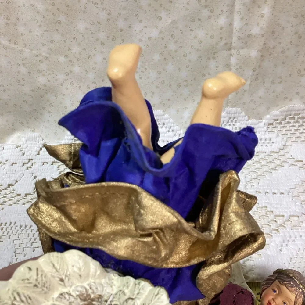 Paper Mache Angel Ornaments Lot Of 3  Style Clothique Valentine's Day Decor
